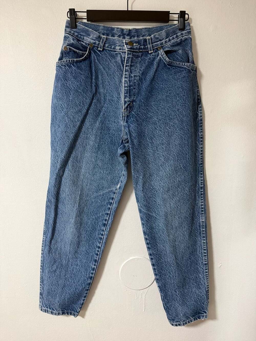 Vintage Chic High Rise Tapered Mom Jeans Acid Wash Size 11/12 Made in USA